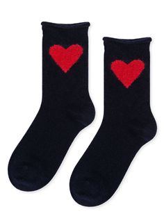 Love Cashmere Crew – Hansel from Basel Silk Socks, Heart Socks, Cashmere Socks, Sheer Socks, Soft Shoes, Black Camel, Roll Top, Womens Tights, Socks And Tights