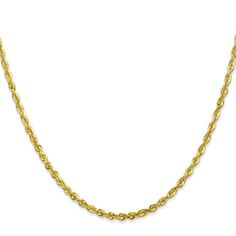 10KT Yellow Gold 20" 2.75MM Rope Extra-Light ChainA rope design consist of several small links which pattern the shape of a rope. The style is immensely popular throughout the world. The rope chain is considered a gender-neutral style of jewelry among men and women. Luxury Yellow Gold Rope Chain Necklace, Gender Neutral Style, Diamond City, Yellow Tone, Rope Design, Jewelry Cleaner, Polish Jewelry, Selling Jewelry, Rope Chain