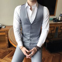 SPECIFICATIONS Style: England Style Applicable Season: summer Material: COTTON Material: Polyester Applicable Scene: BUSINESS Item Type: Vests Gender: MEN Business Jacket, Mens Suit Vest, Slim Suit, England Style, Se Asia, England Fashion, Formal Business, Suit Vest, Mens Vest