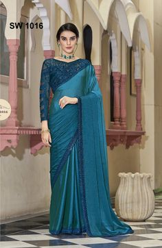 Bollywood Designer Sarees, Satin Silk Saree, Blue Silk Saree, Bridesmaid Saree, Designer Silk Sarees, Silk Saree With Blouse, Pink Saree, Satin Silk, Bollywood Saree