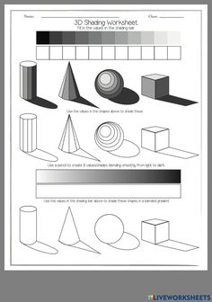 Arch Drawing, Art Handouts, Art Teacher Resources, Shadow Drawing, Middle School Art Projects, School Info, Art Basics, Shading Techniques, Art Worksheets