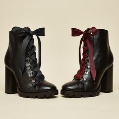 Chunky Combat Boots, Zara Ankle Boots, Zara Boots, Lug Sole Boots, Block Heel Boots, High Heel Boots Ankle, Designer Boots, Black Laces, Lug Sole