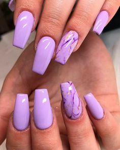 Ongles Gel Violet, Light Purple Nails, Purple Nail Art, Lilac Nails, Purple Acrylic Nails, Lavender Nails, Purple Nail, Cute Acrylic Nail Designs