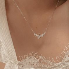 Hollow Crystal Pendant Heart Necklace MK19119 Crystal Heart Pendant, Pendant Heart, Party Necklace, Silver Heart Pendant, Necklace Brands, Trendy Necklaces, Silver Heart Necklace, Pendant Silver, Crystal Heart