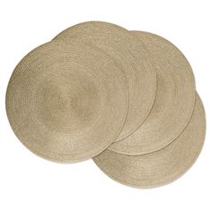 four round placemats in natural jute, set of 4 - image 1 of 2