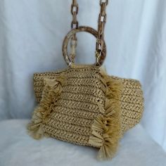 Never Worn Pristine Conditoon Nwt Coralina Straw Bag Top Handle Raffia Tote With Crossbody Strap. This Item's Measurements Are: Depth 17cm Handle Drop 8cm Height 17cm Max. Strap Length 107cm Width 29cm Luxury Beige Straw Bag With Detachable Strap, Cream Top Handle Bag With Bamboo, Cream Top Handle Bag With Bamboo Detail, Cream Top Handle Bag With Bamboo Handle, Elegant Bags With Round Handle In Natural Color, Luxury Beige Bags For Vacation, Natural Rectangular Straw Bag With Dust Bag, Elegant Natural Bag With Round Handle, Luxury Natural Crochet Bag With Detachable Handle