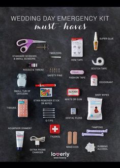 the wedding day emergency kit must haves