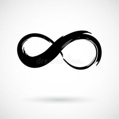 an infinite symbol with black ink on a white background stock photo and royalty images for your design