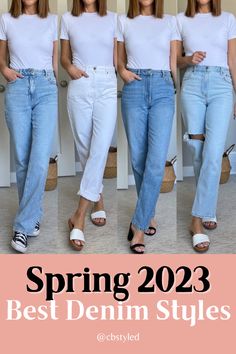 What Jeans Are In Style For 2023, Latest Jeans Trend 2022 Women, Jeans In Style 2023, Casual 2023 Outfits, Jeans Trend 2023 Women, 2023 Denim Fashion Trends, Outfit Ideas For Spring 2023, Mom Jeans Outfit 2023, Outfit Spring 2023 Women