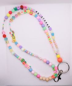 teacher lanyard Please note that every single lanyard is handmade by me so there may be slight variations in each lanyard, making this an extra special creation just for you! I use unfinished wooden beads that may naturally vary in size, color and texture. CAUTION: this item has small parts and may present a choking hazard. Do not give a gift to a child or leave item unattended with child. I usually send small thank you gifts for purchases.❤️ Lanyard Making, Teacher Lanyard Beaded, Diy Lanyard, Small Thank You Gift, Lanyard Teacher, Necklaces Gift, Toddler Classroom, Elementary Classroom Decor, Teacher Lanyard