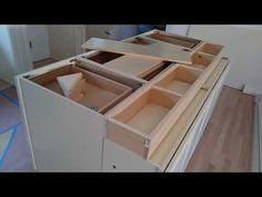 the drawers are open and ready to be put in