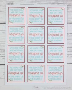 printable christmas gift tags with the words we hope you are getting wrapped up