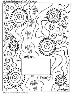 Acknowledgment of Country - Colour-in - Mulganai Colouring Sheets, Birds Tattoo, Colouring Book, Aboriginal Art, Dot Art