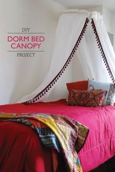 Looking for an easy and affordable way to create privacy in your dorm room? Try using a hula hoop to craft a unique and functional canopy! This simple DIY project allows you to hang fabric from the hoop, creating a cozy, secluded space within your room. It’s a creative solution for dorm living, giving you both privacy and style with minimalrenovation!#homebedroomrefresh #awesomebedrooms
!#homebedroomrefresh #awesomebedrooms
#apartmentaestheticcozy #cozyfarmhouse bedroom #masterbedrooms decorcozy Dorm Bed Canopy, Four Poster Bed Ideas, Poster Bed Ideas, Bedroom Canopy Ideas, Canopy For Bed, Pink Kids Bedrooms, Princess Tent, Canopy Over Bed