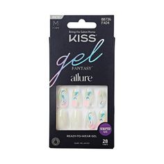 Trend alert! KISS Gel Fantasy Allure nails introduce brand new, multi-faceted designs and high fashion special effects. The NEW collection features dazzling 3D gemstones, holographic aurora effects, intergalactic inspired chrome effects, reflective glitter, and more super glamorous effects. Elevate your manicure in minutes with these ready to wear glue on nails that will last up to a week. Safe on natural nails with hassle free removal. Kiss Products, Medium Coffin, Sculpted Nails, Pink Gel Nails, Accessories Photography, Gel Glue, Graphic Trends, Faceted Design, Kiss Band