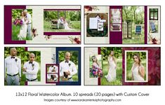 a collage of wedding photos with the bride and groom