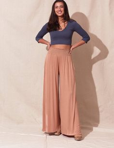 Bamboo Palazzo Pants — Sivana Palazzo Pants Outfit, Chiffon Pants, Casual Home, Loose Pants, Palazzo Pants, Pants Outfit, Army Green, Sensitive Skin, Black Color