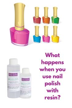 an advertisement for nail polish with the words what happens when you use nail polish with resinin?