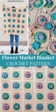 the flower market blanket crochet pattern