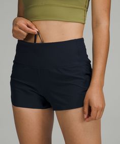 Make it a long one. The Speed Up collection features a lightweight waistband and easy-access pockets so you can focus on your run-not your gear. Designed for Run. Secure back pocket. Connected gel pockets on the waistband gives you flexible storage options. Continuous drawcord. Built-in liner offers extra coverage. 'Wash with like colours', 'Machine wash cold', 'Do not bleach', 'Tumble dry low', 'Do not iron', 'Do not dry clean', 'Imported'. Lightweight, Swift Fabric. Inner back upper panel: 80% Iconic London, Shorts Lululemon, Gym Shorts, High Rise Shorts, Bottoms Shorts, Nice Shorts, Personal Shopping, Running Shorts, Speed Up