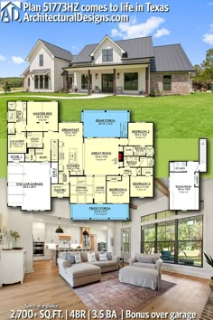 the floor plan for this house is very large and has lots of room to put in it