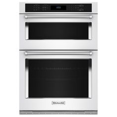 two built in ovens side by side on a white background