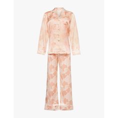 Find OLIVIA VON HALLE Lila Graphic-print Silk-satin Pyjama Set S on Editorialist. Olivia Von Halle silk-satin pyjama set100% silkButton fasteningTop: Relaxed fit, notch lapels, long sleeves, three patch pockets at front, branded pearlescent buttons, all-over graphic pattern, contrast trimsBottom: Relaxed fit, mid-rise, elasticated drawstring waistband, all-over graphic pattern, contrast trimsDry clean onlyModel is 5ft 10in/1.78m and wears a size smallLightweight, non-stretch Olivia Von Halle, Satin Pyjama Set, Satin Pajamas, Silk Twill, Pyjama Set, Silk Crepe, Graphic Patterns, Drawstring Waistband, Halle