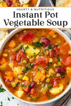 hearty and nutritious instant pot vegetable soup