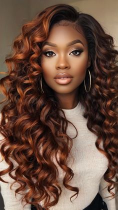 Reasons to Try Auburn Curls for Fall Hair Colors Dark Skin Brown Auburn Curls, Hair Colors For Dark Skin, Fall Hair Colors Dark, Espresso Hair, Hair Colors Dark, Hair Color For Dark Skin, Dark Fall Hair Colors, Burgundy Highlights, Dark Fall Hair