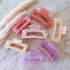 Look extra cute this season with our hair clips!  Great for Sunday brunch with your friends, date night whether you are dressing up or dressing down, mix it up and have fun with our hair accessories.  Get out of your comfort zone!  *We got 5" and 4" clips. *Man Made Material. *Imported. Colorful candy-colored hair claw clips are playful and fun hair accessories that can add a pop of color to any hairstyle. They are typically made of plastic, which makes them lightweight and durable, and designed Clips For Thick Hair, Cute Clips, Quick Hairstyle, Cute Hair Clips, Hair Claw Clips, Hair Accessories Clips, Out Of Your Comfort Zone, Fun Hair, Claw Hair Clips