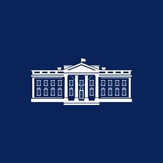 the white house on a blue background