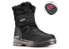 This cozy winter boot is crafted from quality Italian craftsmanship to deliver superior comfort and warmth. It features an adjustable front strap with Velcro closure for an easy on-and-off and a BREATHTEX waterproof membrane to ensure a dry fit. A breathable insulating OLANTEX film lining and an ISOWARM insole made of 90% wool with insulating and reflective silver foil keep feet in warm cushioned comfort. A blend of wool, polyester and imitation fur enhances warmth and breathability. An Italian sole is reinforced at the bottom of the rod for heel and toes. It features 16 stainless steel spikes, built-in swiveling and folding OC System® with flow channel to deliver secure non-slip grip and traction. Heel Height: approximately 2 inches. Shaft Height: 7 inches. Circumference: 17 inches. Comfo Redback Boots, Cozy Winter Boots, Dress Boots Women, Black Winter Boots, Mens Dress Boots, Mens Clogs, Sas Shoes, Mens Rain Boots, Womens Rain Boots