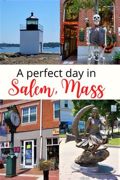 a collage of photos with the words salem, mass