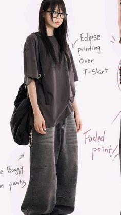 Acubi Modest Outfits, Japanese Female Fashion, Fits Modest, Easy Hair Drawings, Acubi Outfit, Outfit Basic, Boyish Outfits, Oversize Outfit, Simple Casual Outfits