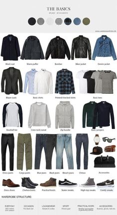 www.leonadem.com Mens Wardrobe Essentials, Minimalist Moda, Minimalist Fashion Men, Mens Fashion Edgy, Stylish Men Casual, Mens Casual Dress Outfits