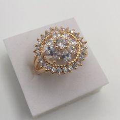 This Ring Is High-Quality, So You Can Buy With Confident You Can See The Beauty Oval Round Cubic Zirconia Gold Plated. Would Make A Great Gift. I Will Ship The Same Day. Size 9. R11. Women’s Ring Diamond White Cubic Zirconia Flower Ring Gift, Gift Flower Ring In Diamond White Cubic Zirconia, Yellow Gold Cubic Zirconia Rings For Party, Elegant Cubic Zirconia Cluster Ring Gift, Gold Cubic Zirconia Cluster Ring For Wedding, Party Cubic Zirconia Diamond Ring In Yellow Gold, Cubic Zirconia Flower Ring For Promise, Yellow Gold Cubic Zirconia Party Rings, Gold Diamond Ring With Prong Setting For Party