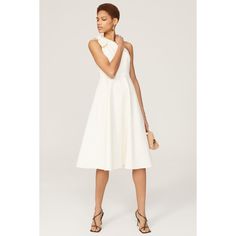 Off-white cotton blend (54% Cotton, 40% Viscose, 6% Elastane). A-line. Sleeveless. One shoulder. Side zipper closure. 46" from shoulder to hemline. Imported. Sabrina Dress, York Dress, Rent The Runway, Kate Spade New York, White Cotton, Side Zipper, One Shoulder Dress, Kate Spade, White Dress