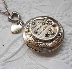 Antique Pocket Watch, The Moon And Stars, Man In The Moon, Funky Jewelry, Jewelry Lookbook, To The Moon And Back, Silver Moon, Moon And Stars, Dream Jewelry