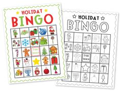 two christmas themed printables for the holidays and holiday activities to play in with