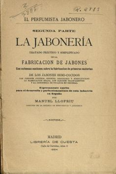 an old book with writing on the front and back cover, in black ink that reads la jaboneria