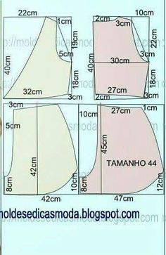 an image of the size and measurements of a woman's dress