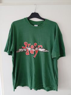 Original vintage Green Day "Dookie" Album band T-Shirt from 1994 - Size XL Green Band Merch T-shirt, Vintage Green T-shirt For Fan Merchandise, Green Day Merch, Band Merch Design, Green Day Shirt, Stu Macher, Vintage Band T Shirts, Fashion 2000s, Science Club