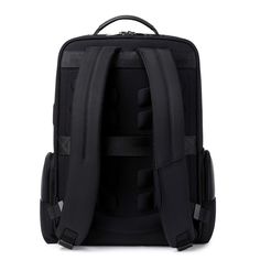 External Features: Padded shoulder strap with soft memory foam for comfort carry; Anti-Shake back panel for laptop protection; Hidden security zip pocket on back panel for your mobile phone, wallet or passport; A luggage strap on the back allow backpack fits on top of the luggage/suitcase; Deep & spacious main compartment zip pocket on the front; 4 external zip pocket; Built in USB-C convenient charging port allow you to charge your mobile phone while on the go; Water-resistant & scratch resistant fabric. Internal Features: Padded 15.6” laptop compartment with elastic band to hold your laptop in place; 2 open top pocket, 2 pen holder slot; (laptop compartment) Internal zip pocket for maximum security, 2 open top pocket; (main compartment) Deep and spacious main compartment with a zip on th Functional Business Laptop Bag With Cell Phone Pocket, Modern Black Backpack With Cell Phone Pocket, Black Nylon Backpack For Business Trips, Business Backpack With Cell Phone Pocket In Black, Black Rectangular Backpack With Cell Phone Pocket, Black Business Backpack With Cell Phone Pocket, Functional Portable Backpack For Business, Functional Portable Business Backpack, Rectangular Backpack With Cell Phone Pocket For Commuting