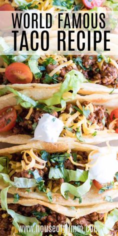 the best ever beef tacos recipe with cheese and lettuce