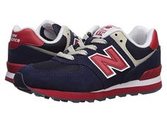 New Balance Kids 574 Classic (Toddler/Little Kid/Big Kid) | Zappos.com Types Of High Heels, New Balance Kids, New Balances, Womens Red Shoes, Walking In Heels, Skater Shoes, Retro Shoes, Kinds Of Shoes