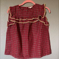 New Without Tags And Perfect Form This Holiday Season! This Is A Generous Size 10- It’s Wide And Would Easily Work For A 11-13year Old! It’s 20” L And Pit To Pit Measurement Is 16” W Crewcuts Jcrew Kids Brand. Vibrant Metallic Threading With A Burst Of Holiday Classic Tones. Red Sleeveless Top For Christmas, Red Sleeveless Christmas Top, Sleeveless Red Top For Christmas, Holiday Sleeveless Cotton Top, Cute Red Sleeveless Top, Red Sleeveless Holiday Tops, Cute Cotton Holiday Tops, Cute Holiday Tops For Spring, Cute Tops For Spring Holiday