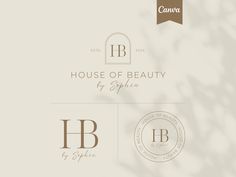 the logo for house of beauty by sepia, which has been designed to look like it