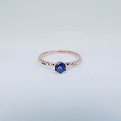 Claire Blue Sapphire Ring, Blue Sapphire Diamond Ring, diamond ring, sapphire ring, engagement ring, gold band, diamond band