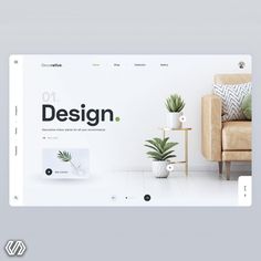 an image of a web page with plants on the table and sofa in the background