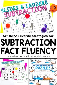 the subtraction fact flueny game is an easy way to practice subtract